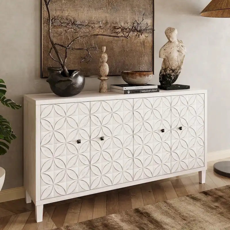 Buffet bahut en bois à 4 portes