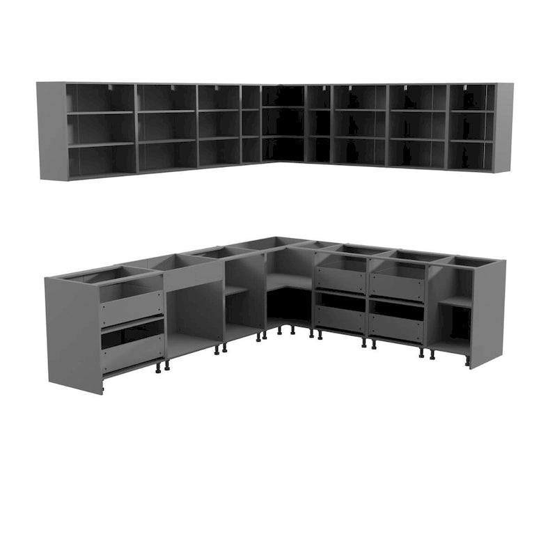 Kitchen Modern Collection White Gloss Color Base Size 10x8,5Ft Wide - 102x120