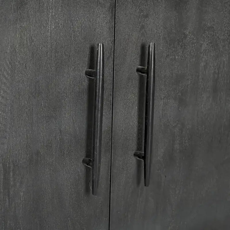 Buffet 4 portes en bois massif Sparrow – Gris – S/O