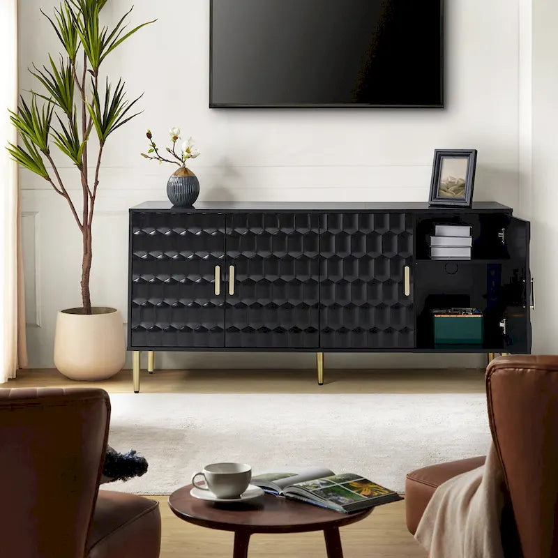 Kaletan 63 Wide Modern Sideboard with Adjustable Shelves by HULALA HOME