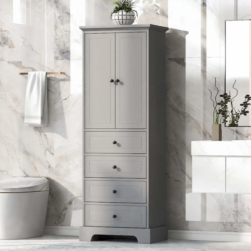 Bathroom Storage Cabinet with Drawers and Adjustable Shelf