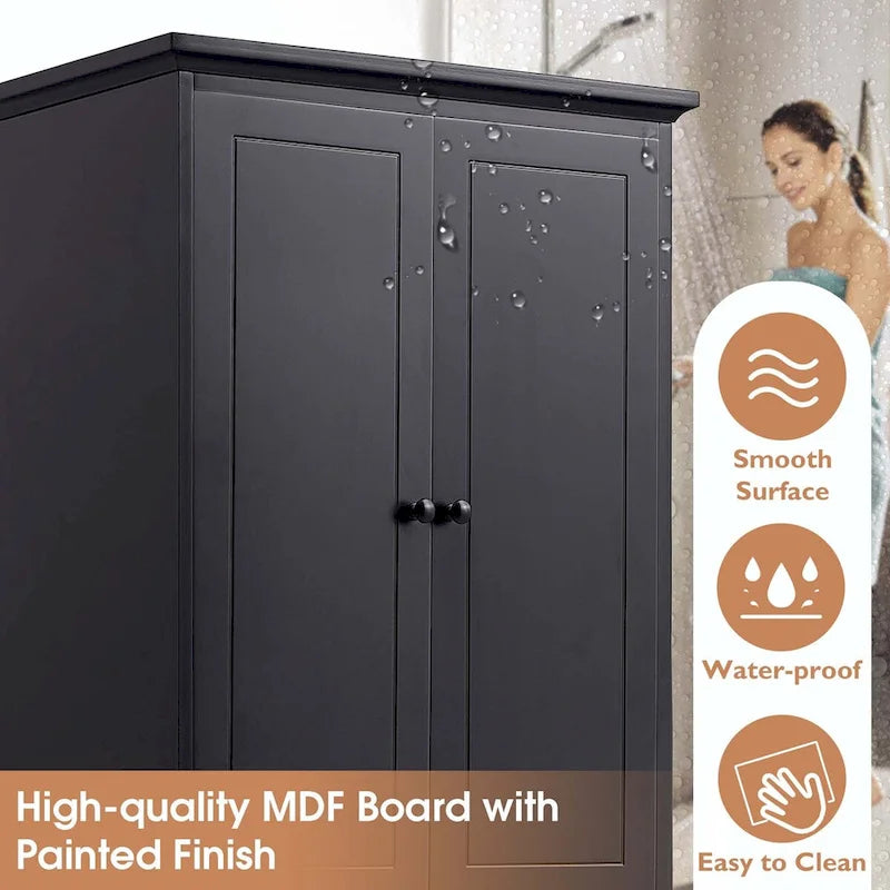 Bathroom Storage Cabinet with Drawers and Adjustable Shelf