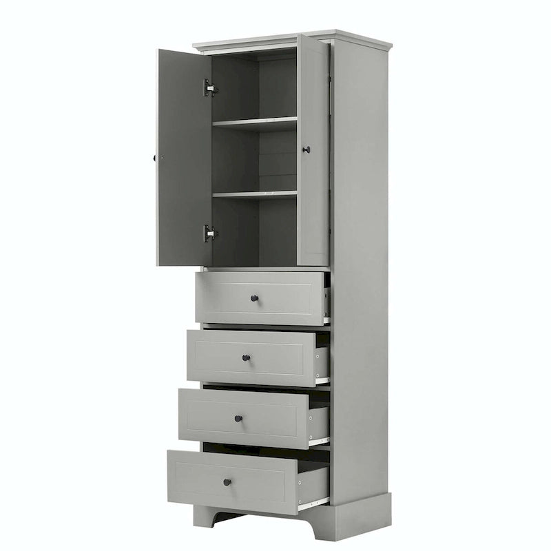 Bathroom Storage Cabinet with Drawers and Adjustable Shelf