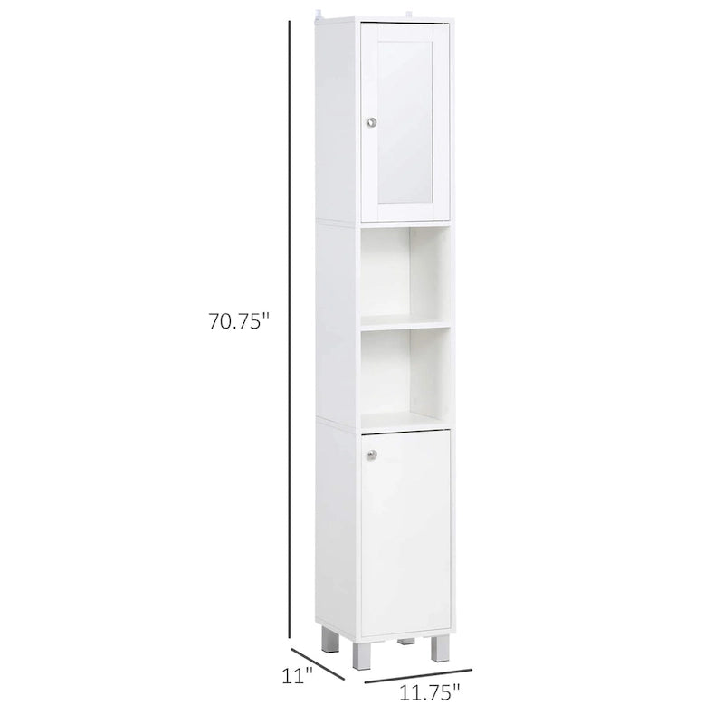 Meuble de rangement haut de salle de bain avec miroir