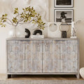 Farmhouse Style Wooden Sideboard Buffet Server Cabinet with Doors