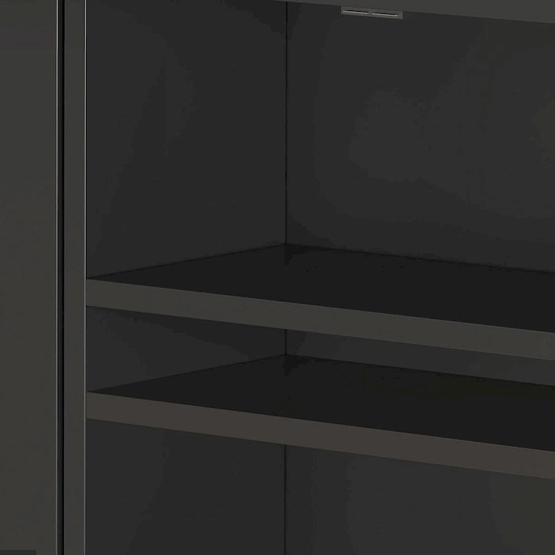 Moasis Rattan 2-Door Buffet Sideboard Cabinet with Adjustable Shelves